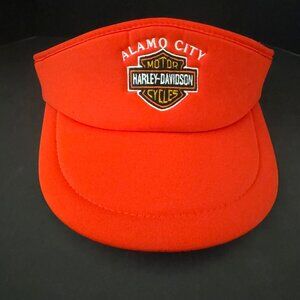Harley-Davidson Alamo City Orange Sun Visor Hat Adult Adjustable